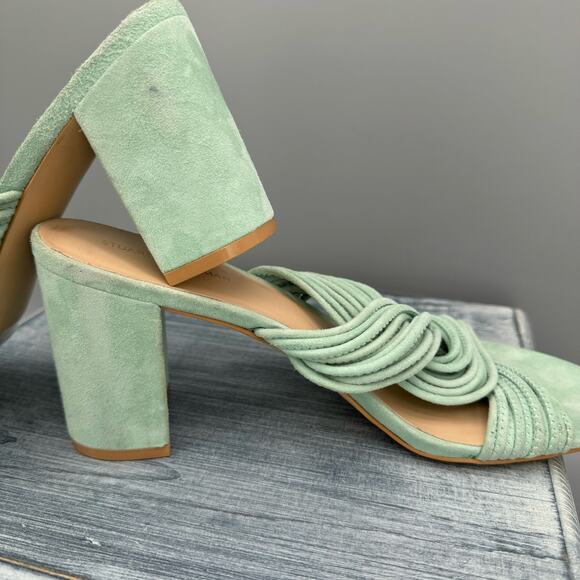 Stuart Weitzman Mint Green Heeled Sandals - Picture 7 of 11